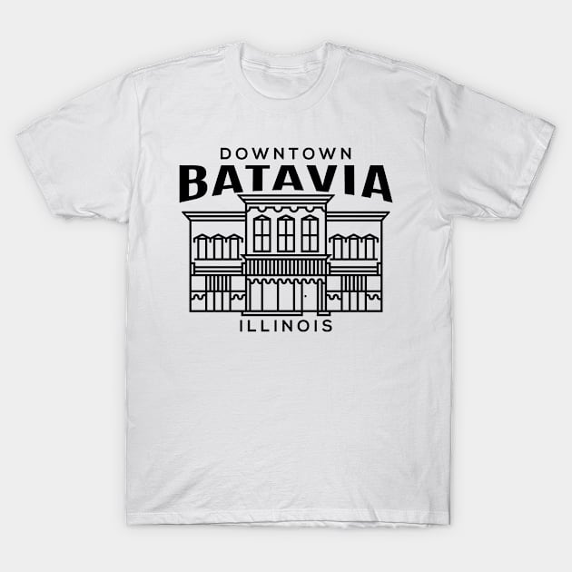 Downtown Batavia IL T-Shirt by HalpinDesign